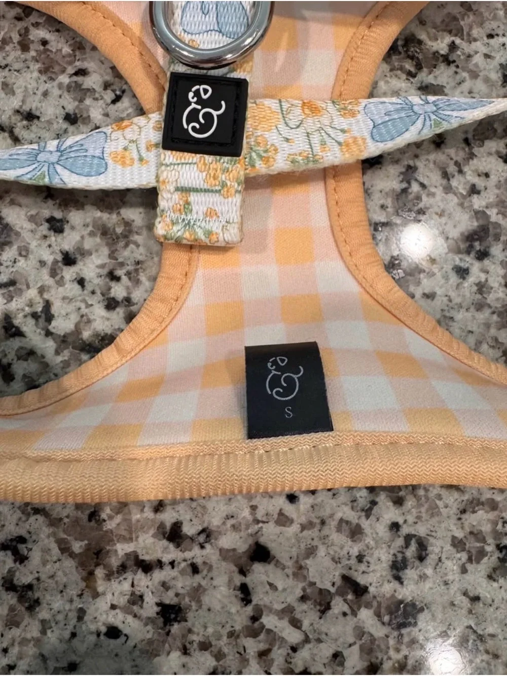 Lucy & Co Sunshine and Daffodils Reversible Harness Size Small (WORN ONCE)